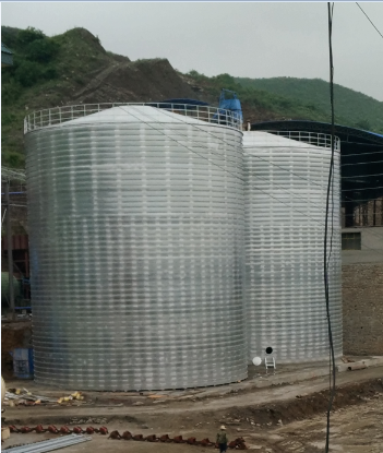 和龙粮食钢板仓的安装全过程不用热焊接